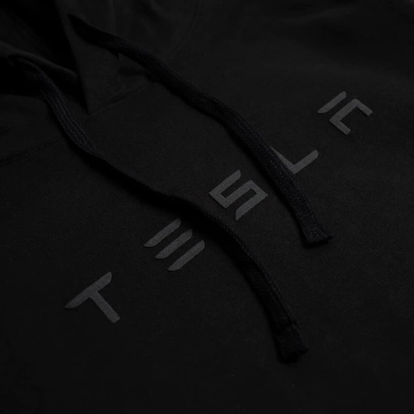 Sudadera con capucha y palabra en 3D de gran tamaño