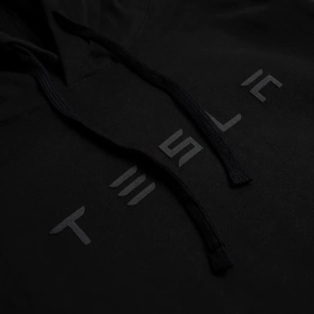 Sudadera con capucha y palabra en 3D de gran tamaño